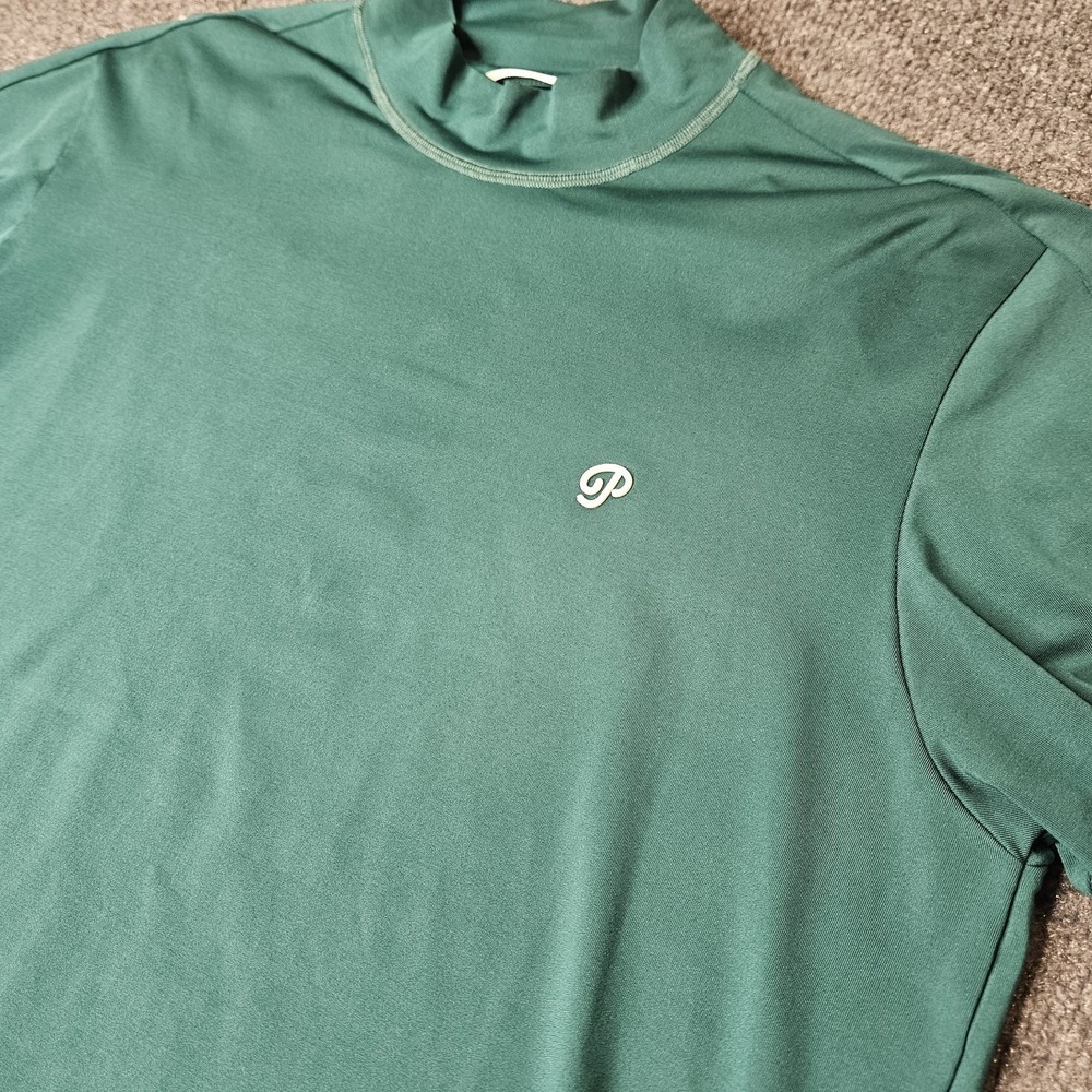 Public‎ Drip Mens Mock Neck Polo Shirt Size Medium Green Golf